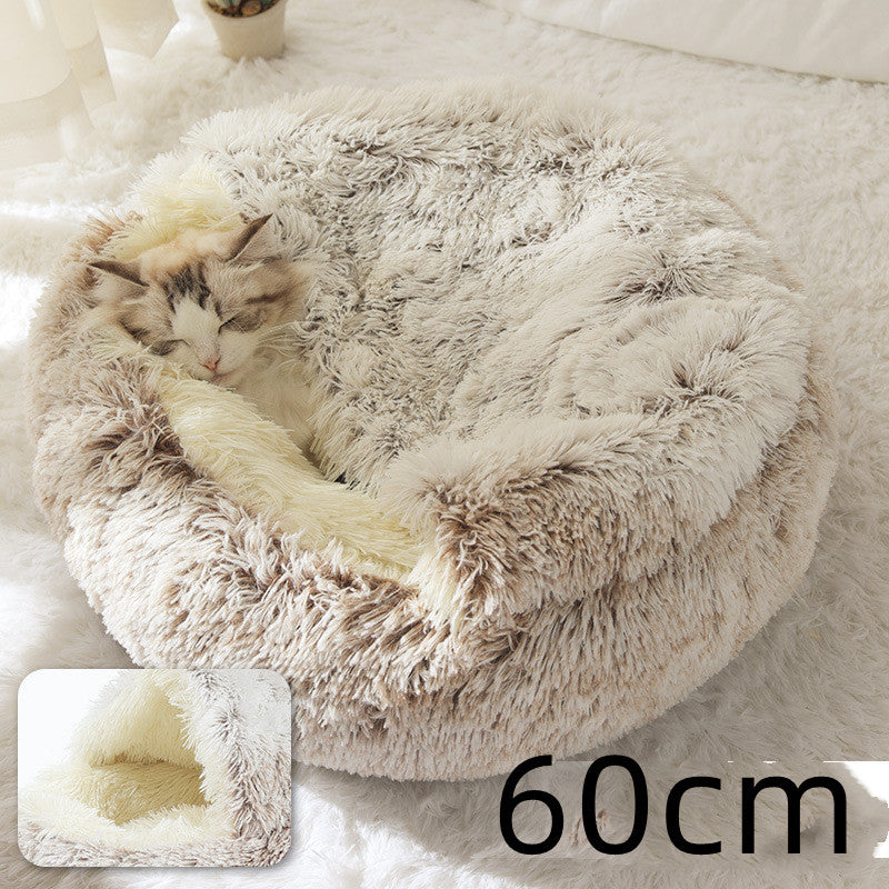 2 In 1 Dog And Cat Plush Warm Bed