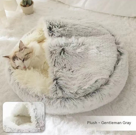 2 In 1 Dog And Cat Plush Warm Bed