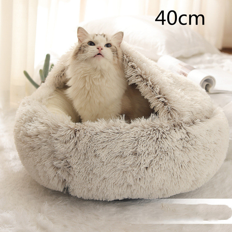 2 In 1 Dog And Cat Plush Warm Bed