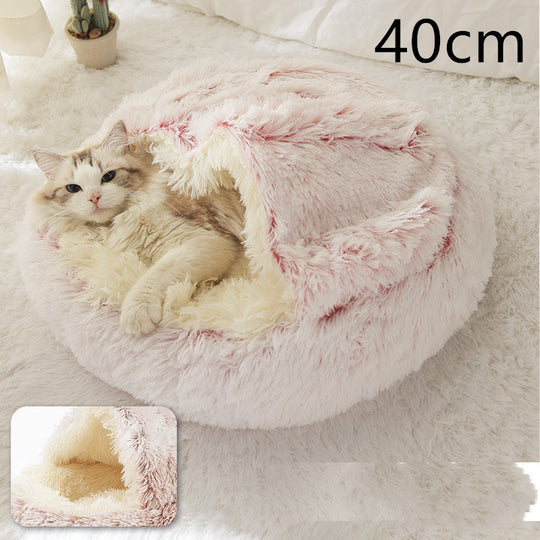 2 In 1 Dog And Cat Plush Warm Bed