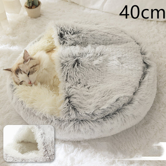 2 In 1 Dog And Cat Plush Warm Bed