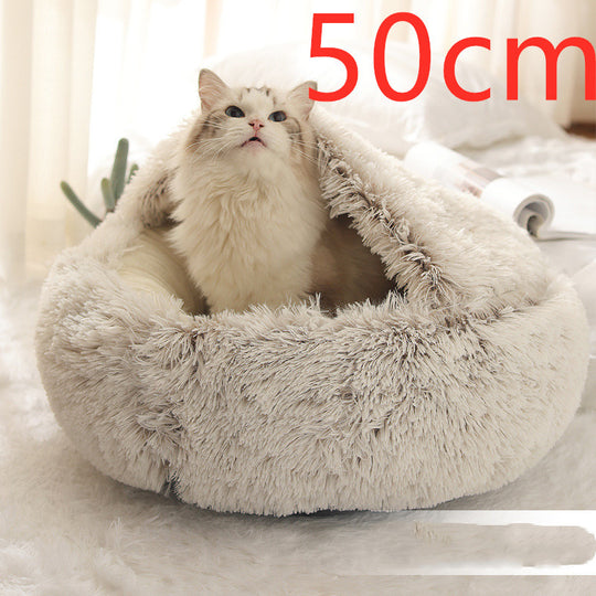 2 In 1 Dog And Cat Plush Warm Bed