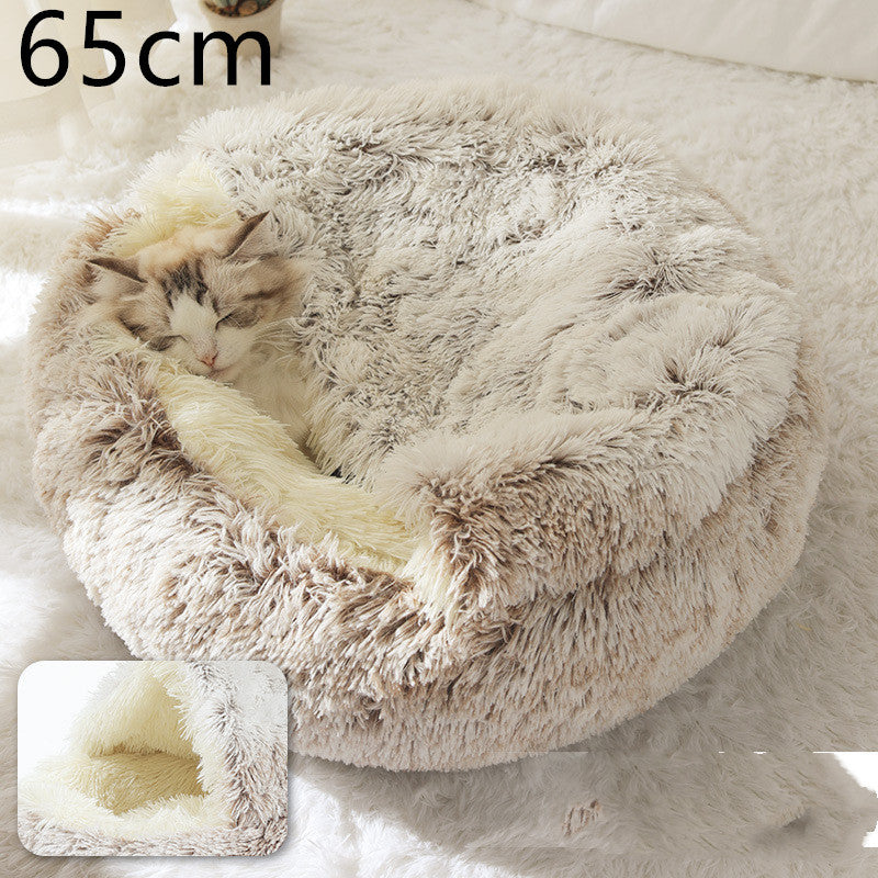 2 In 1 Dog And Cat Plush Warm Bed