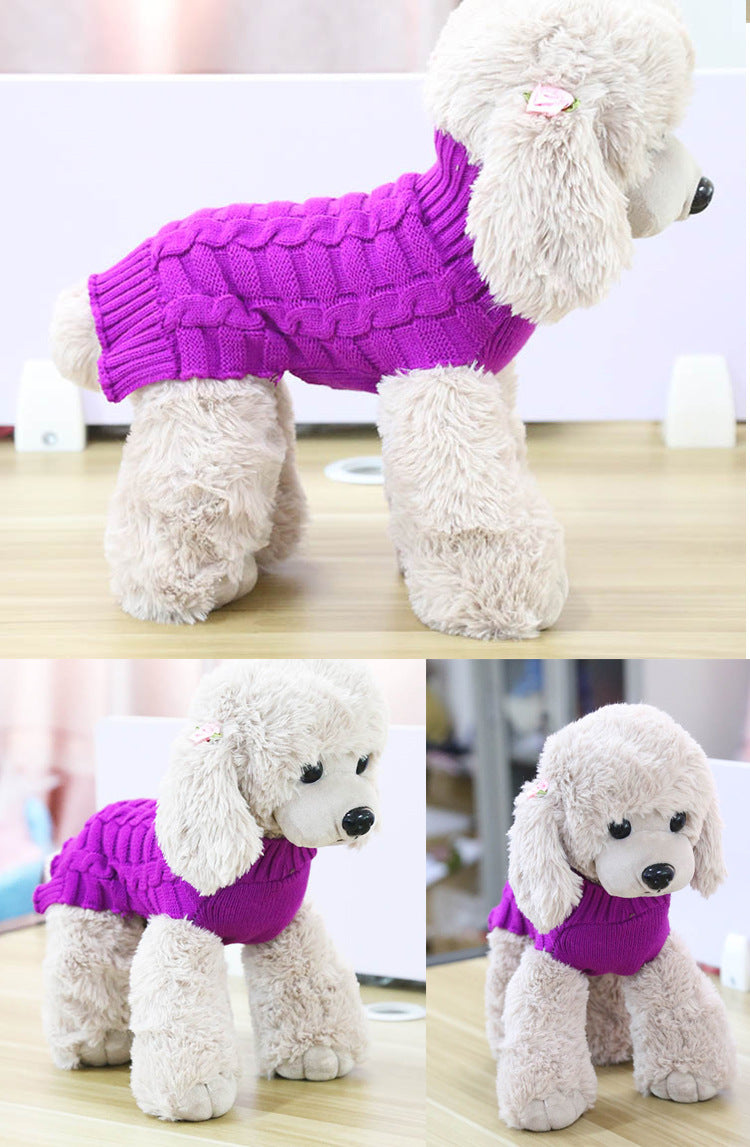 Cashmere Twisted Rope Pet Sweater