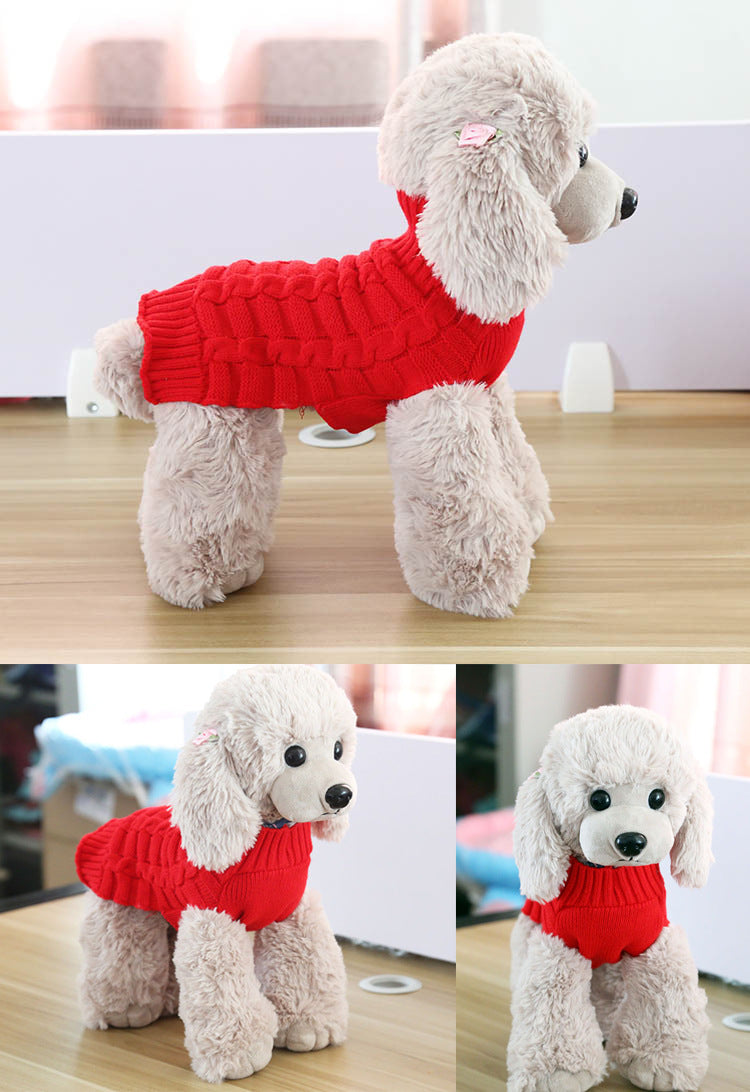 Cashmere Twisted Rope Pet Sweater