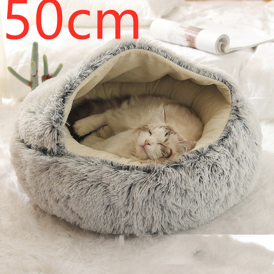 2 In 1 Dog And Cat Plush Warm Bed