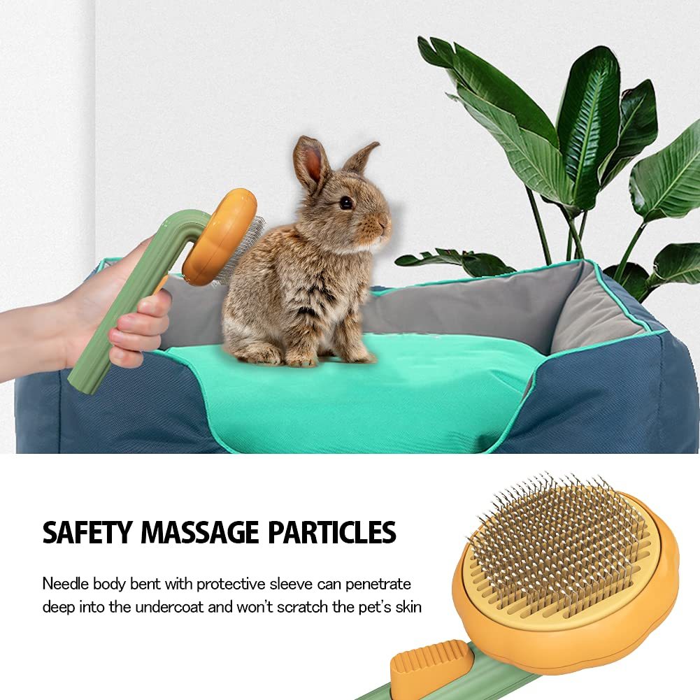 Self-Cleaning Slicker Pet Pumpkin Brush