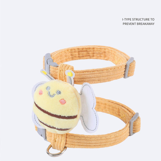 Cat Harness Leash Set With Cute Bee