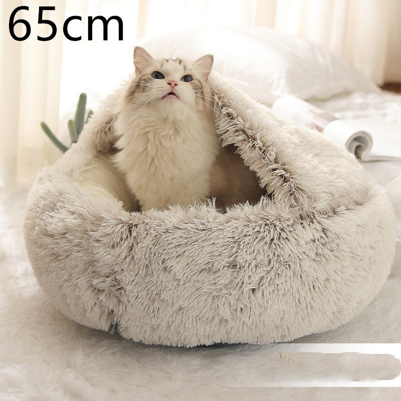 2 In 1 Dog And Cat Plush Warm Bed