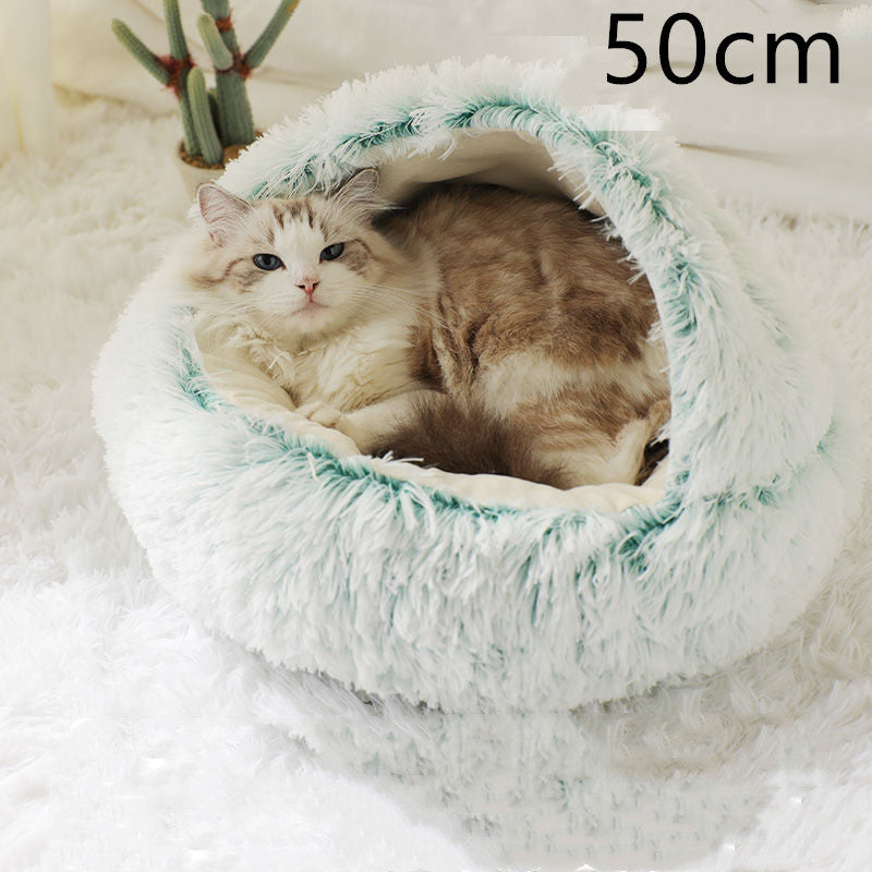 2 In 1 Dog And Cat Plush Warm Bed