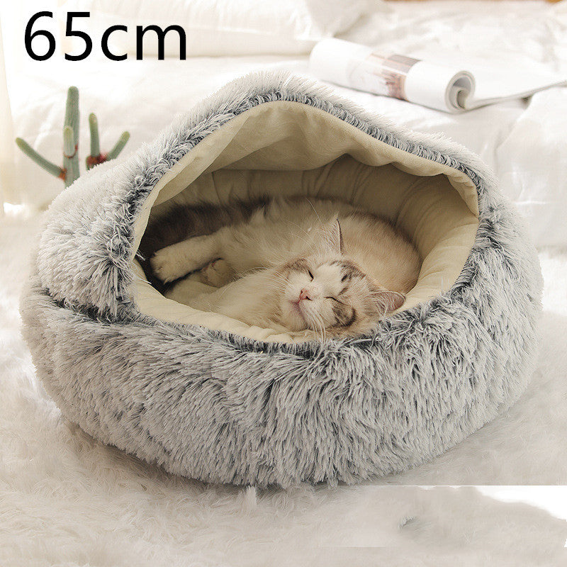 2 In 1 Dog And Cat Plush Warm Bed