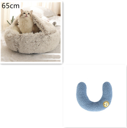 2 In 1 Dog And Cat Plush Warm Bed