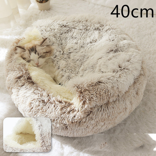 2 In 1 Dog And Cat Plush Warm Bed