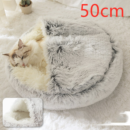 2 In 1 Dog And Cat Plush Warm Bed