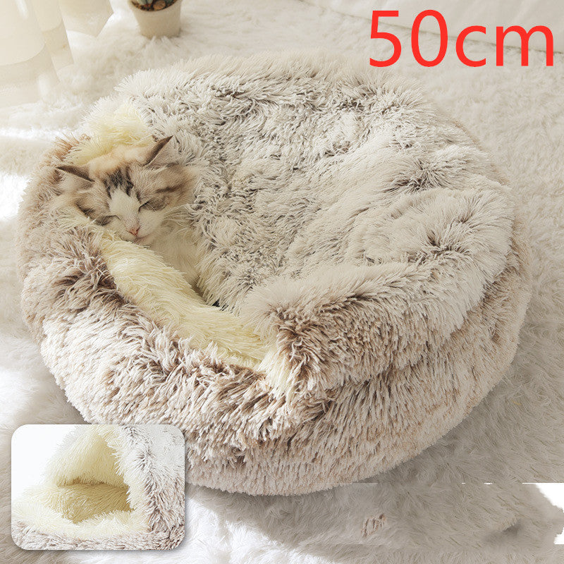 2 In 1 Dog And Cat Plush Warm Bed