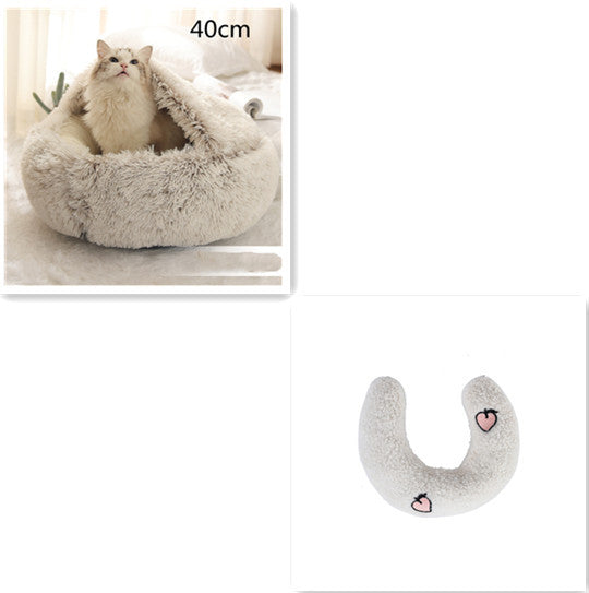 2 In 1 Dog And Cat Plush Warm Bed