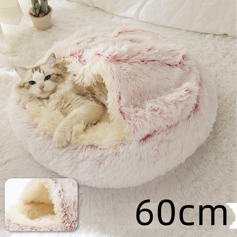 2 In 1 Dog And Cat Plush Warm Bed