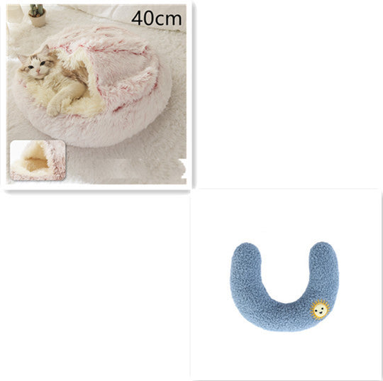 2 In 1 Dog And Cat Plush Warm Bed