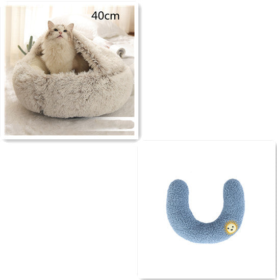 2 In 1 Dog And Cat Plush Warm Bed