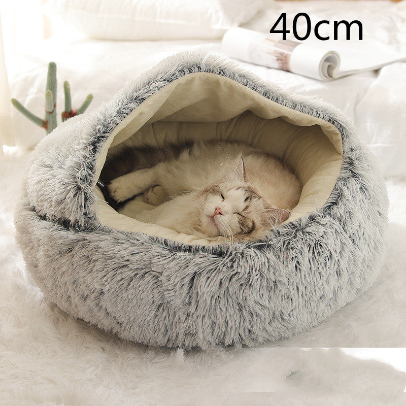 2 In 1 Dog And Cat Plush Warm Bed