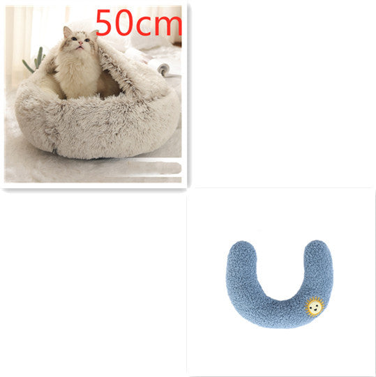 2 In 1 Dog And Cat Plush Warm Bed