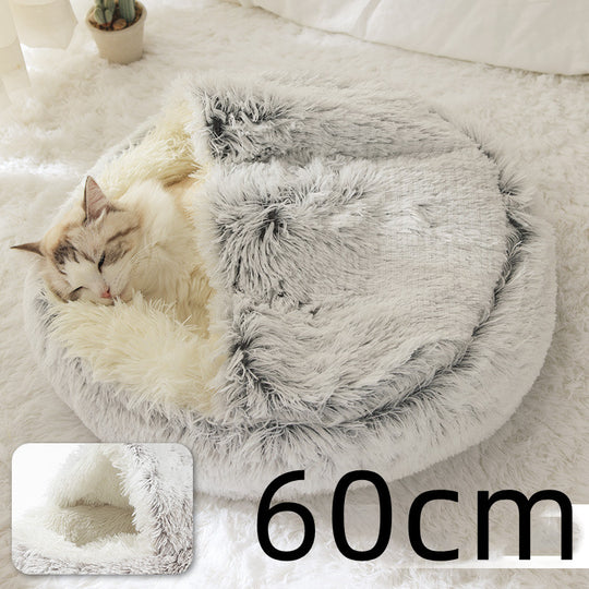 2 In 1 Dog And Cat Plush Warm Bed