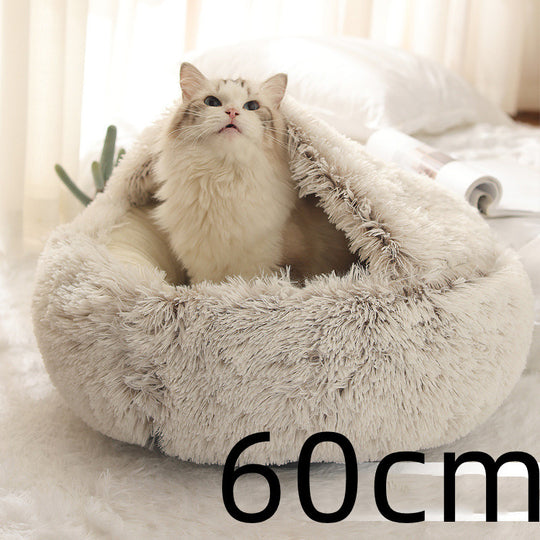 2 In 1 Dog And Cat Plush Warm Bed